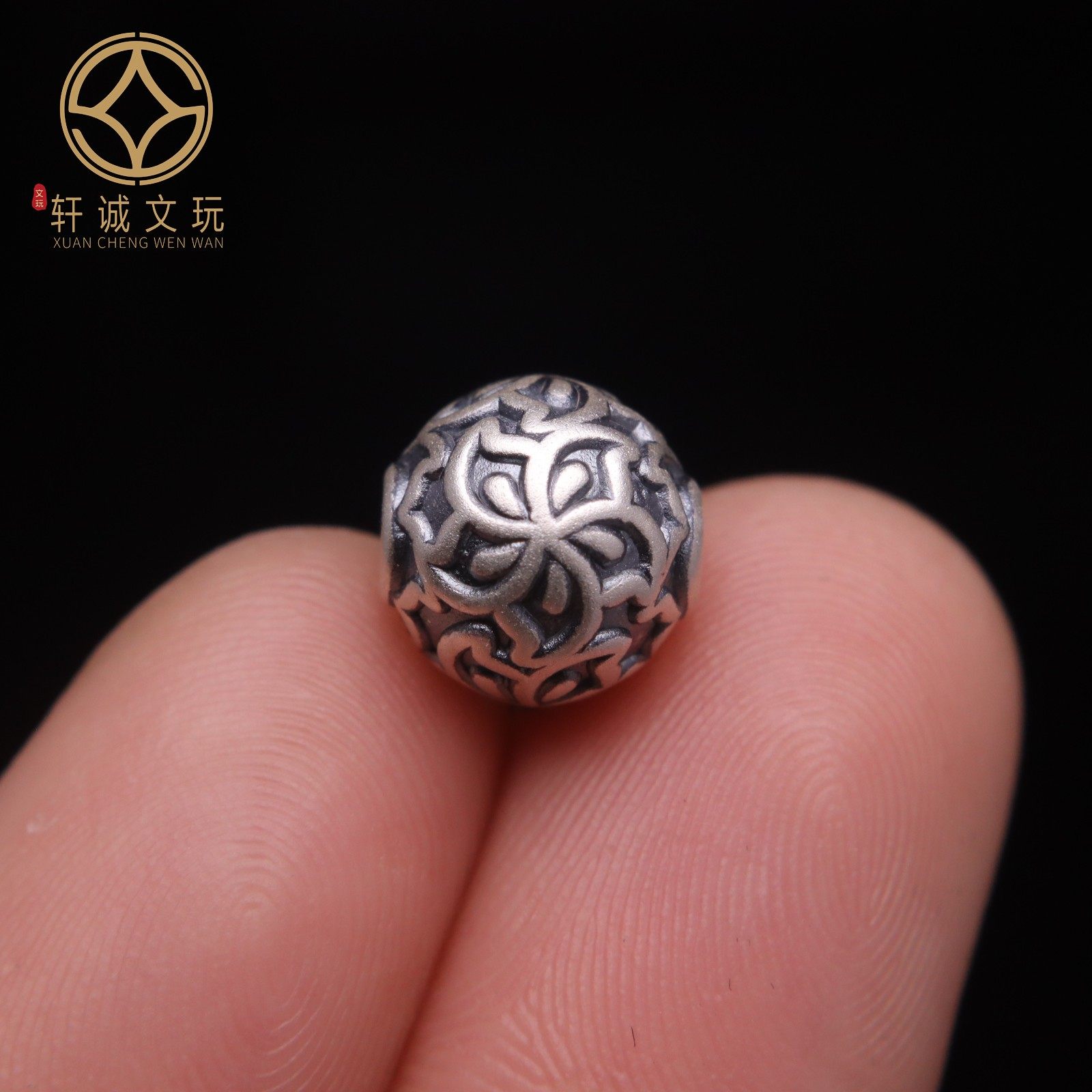 原创足银999花珠金刚杵回纹顶腰珠隔珠手串串珠编绳diy文玩配饰,淘宝优惠券,粉丝福利购,淘宝优惠卷