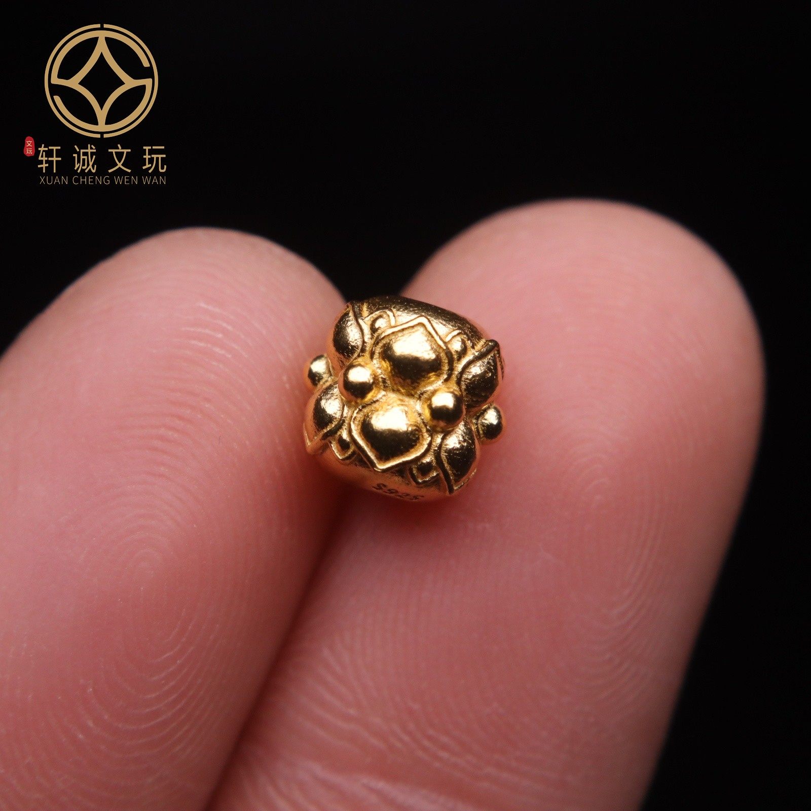 原创925银镀金莲花老型桶珠腰珠隔珠手工串珠编绳diy文玩配饰,淘宝优惠券,粉丝福利购,淘宝优惠卷