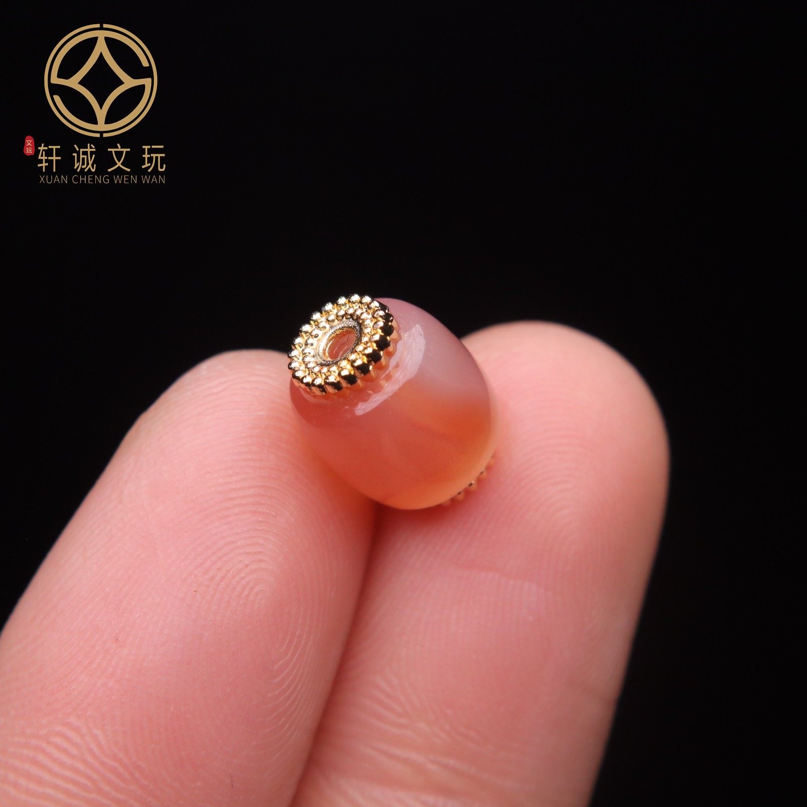 古法金镶嵌桶珠南红粉玛瑙鼓珠散珠DIY配饰手串手链吊坠108配珠,淘宝优惠券,粉丝福利购,淘宝优惠卷