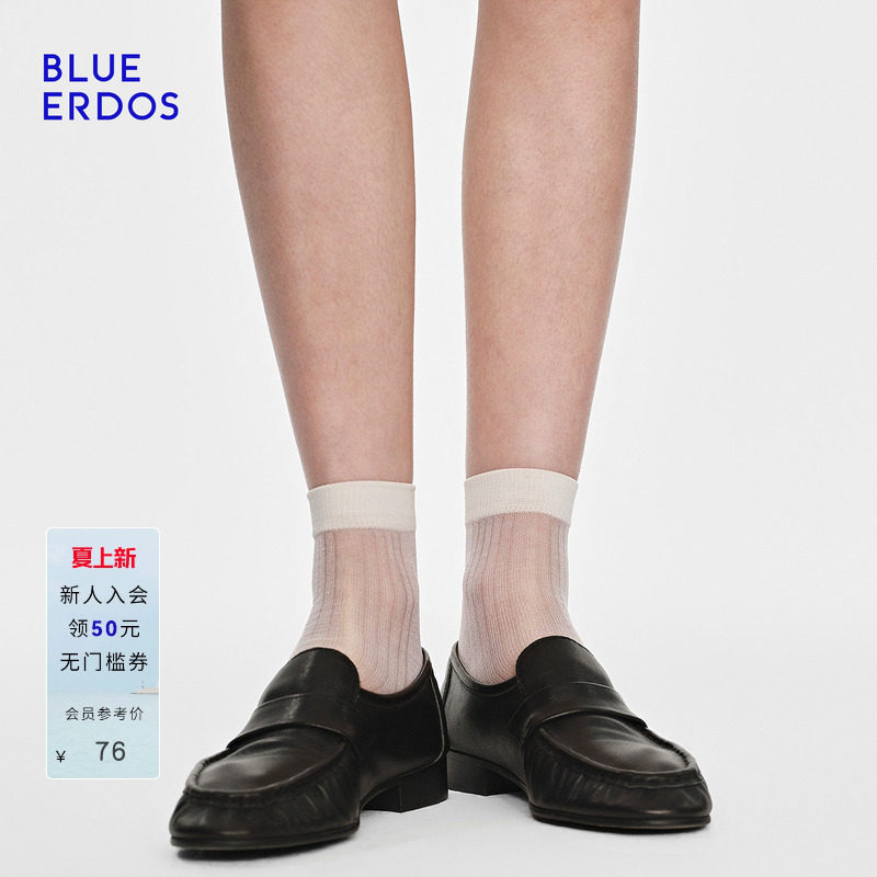 BLUE ERDOS26早春新品简约百搭多色亮丝短丝袜女袜