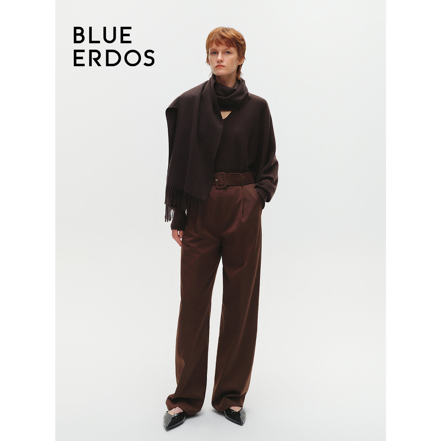 【大乐严选】7号BLUE ERDOS宽松直筒西装裤女B246M1010,淘宝优惠券,粉丝福利购,淘宝优惠卷