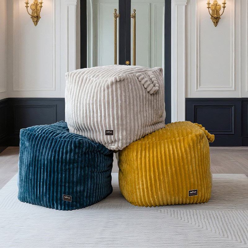 闲置旧衣服收纳袋沙发矮凳客厅坐墩脚踏可坐式懒人衣物收纳储物凳,淘宝优惠券,粉丝福利购,淘宝优惠卷