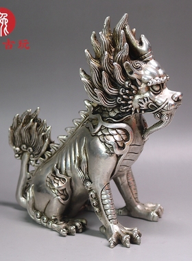 古玩收藏品纯铜瑞兽獬豸摆件律师法务法官办公室装饰开业乔迁礼品