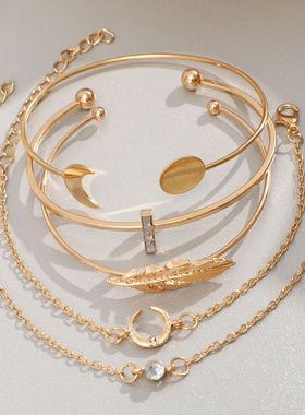 开口手镯树叶手链手链其他