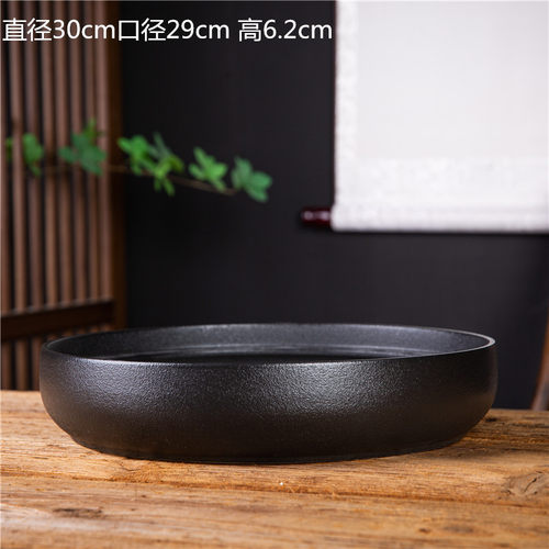 大号铜钱草花盆陶瓷特价清仓室内水培水仙花碗莲睡莲特大号多肉盆 - 图2
