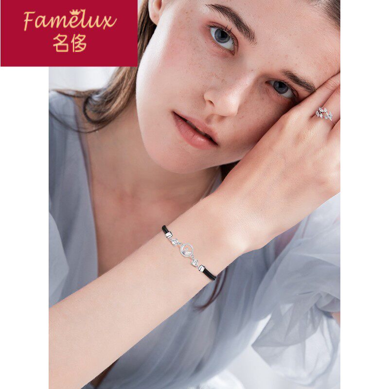 新款小天鹅编制女纯银小众简约手链 名侈手链