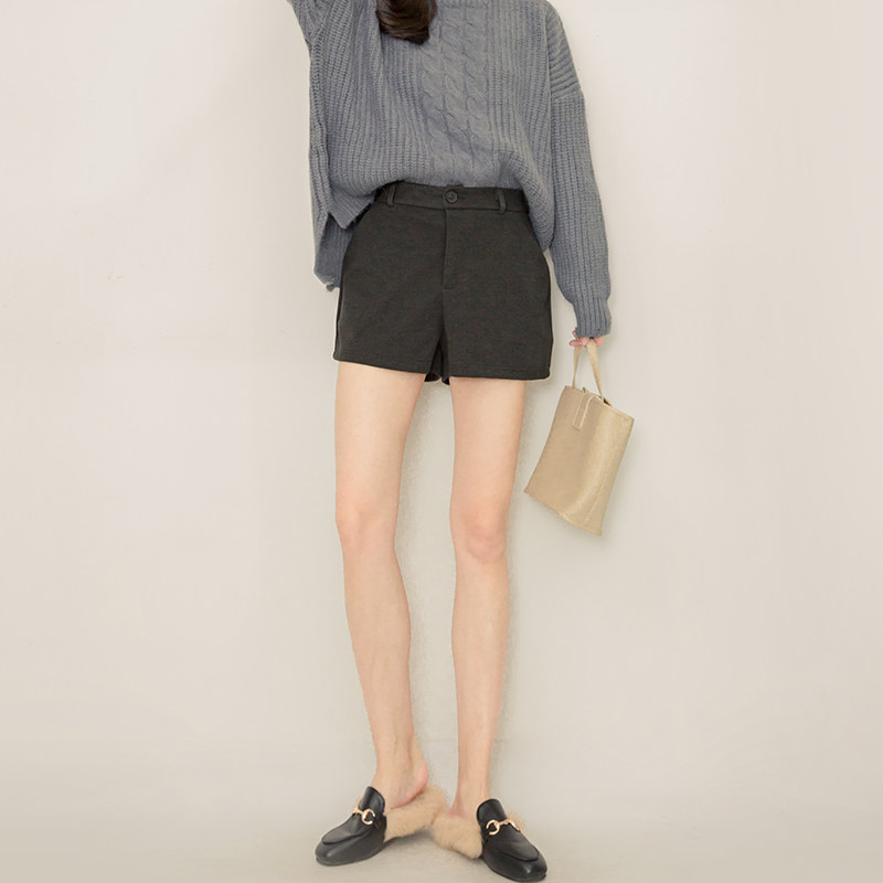 女高腰秋冬款2020新款显瘦休闲短裤 loannina休闲裤