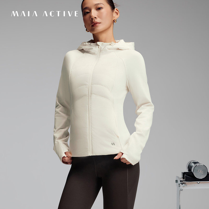 【陈昊宇同款】MSculpt®线雕羽绒鹅鸭绒户外跑步外套 MAIAACTIVE 步套实拍商品图