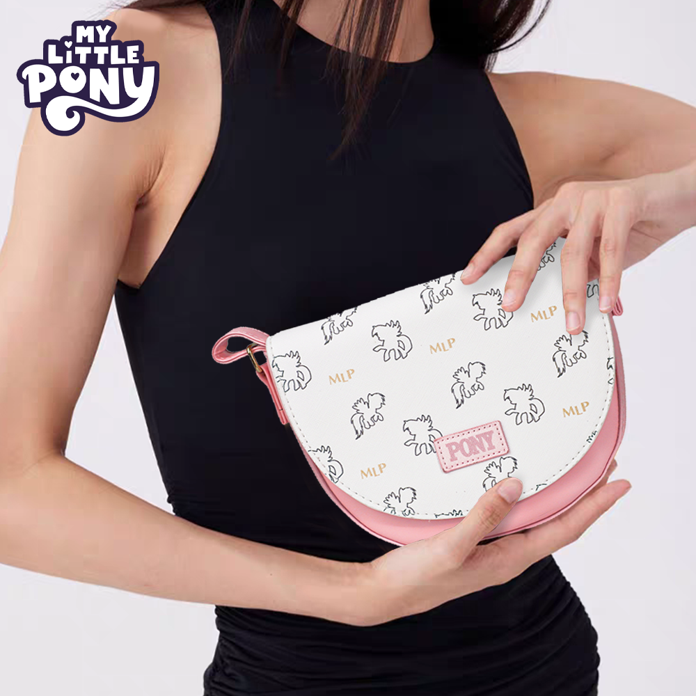 Pinky小马宝莉马鞍包女斜挎包时尚单肩斜挎学生通勤包新年礼物 - 图1