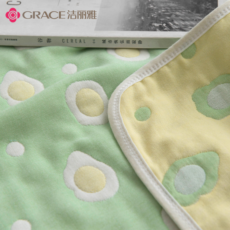 洁丽雅六层全棉纱布纯棉单午睡毯子 grace洁丽雅瑞华泽休闲毯/毛毯/绒毯