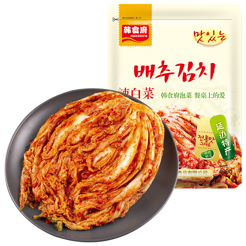 韩食府韩国泡菜辣白菜正宗延边辣白菜韩式泡菜朝鲜泡菜小菜400g - 图0