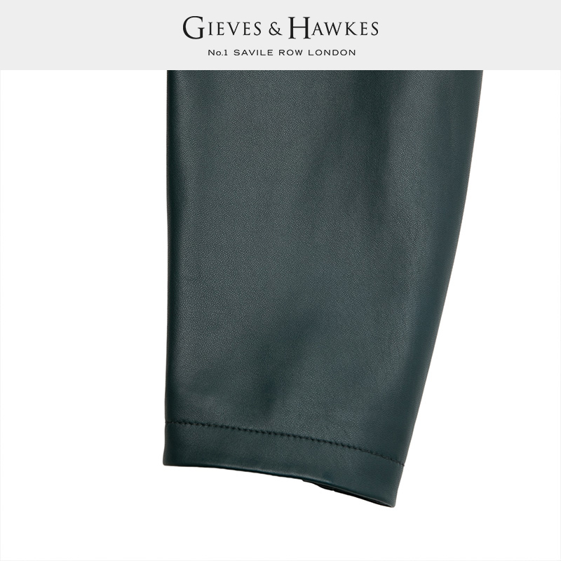 GIEVES&HAWKES/君皇仕GH男士连帽羊皮夹克休闲外套皮衣G4058E1031 - 图1