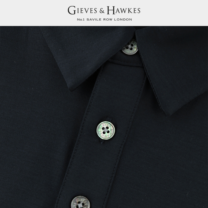 GIEVES&HAWKES/君皇仕夏季男士短袖翻领polo衫修身t恤G47H9EI011 - 图2