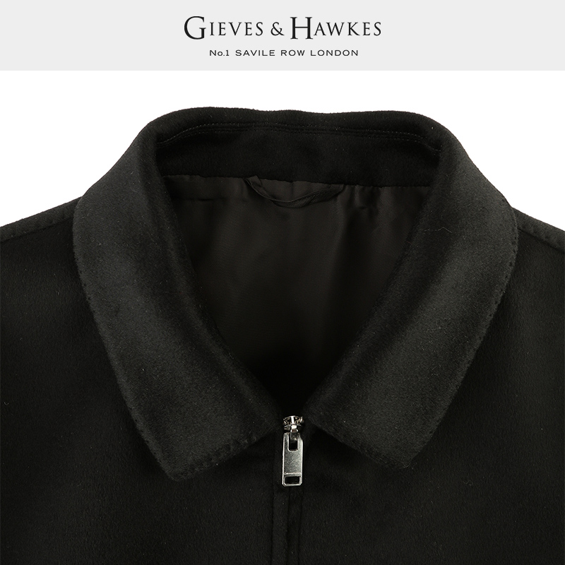 GIEVES&HAWKES/君皇仕男士纯山羊绒翻领夹克毛呢短外套G4850EI021 - 图1