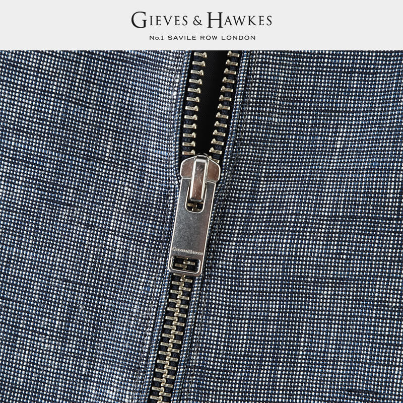 GIEVES&HAWKES/君皇仕男士立领纯亚麻夹克风衣薄外套G4950EI031 - 图3