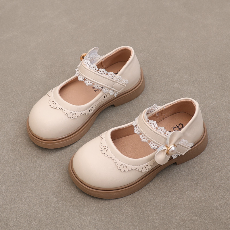 女童英伦皮鞋2024春秋新款童鞋小女孩公主鞋女宝浅口豆豆鞋洋气单,淘宝优惠券,粉丝福利购,淘宝优惠卷