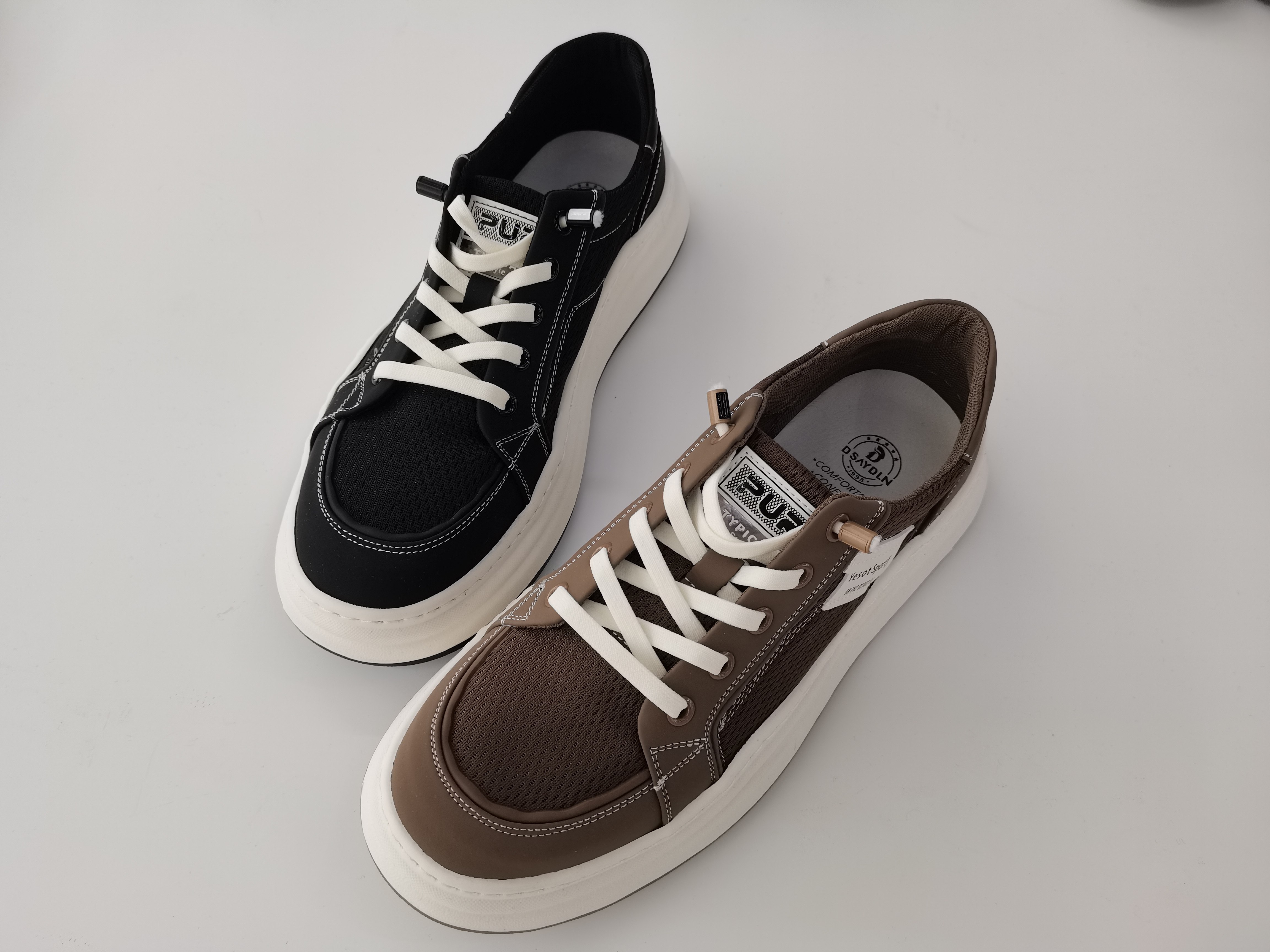 德赛帝伦男鞋休闲男网布鞋2024春季新款百搭系带圆头轻便男滑板鞋,淘宝优惠券,粉丝福利购,淘宝优惠卷