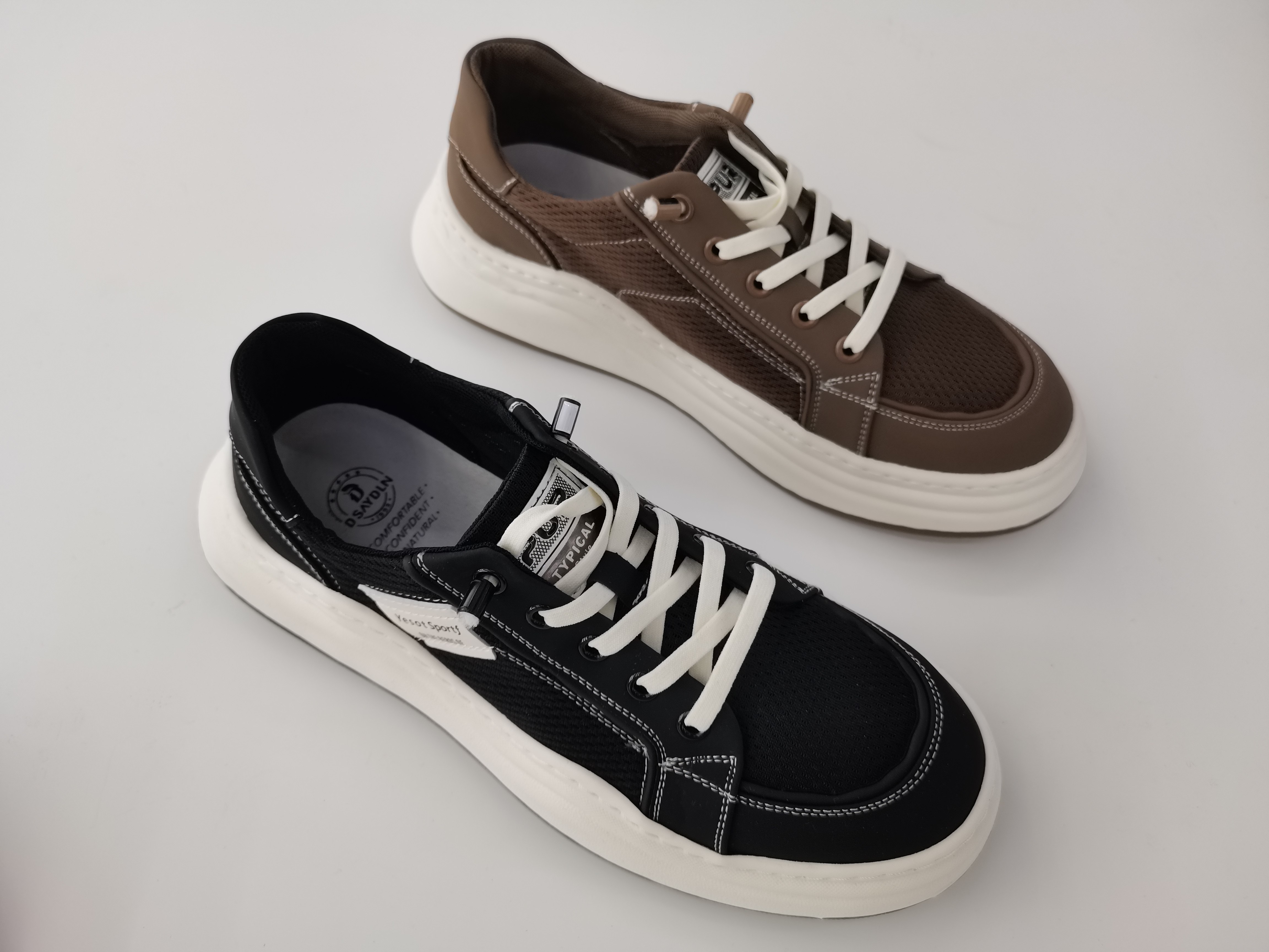 德赛帝伦男鞋休闲男网布鞋2024春季新款百搭系带圆头轻便男滑板鞋,淘宝优惠券,粉丝福利购,淘宝优惠卷