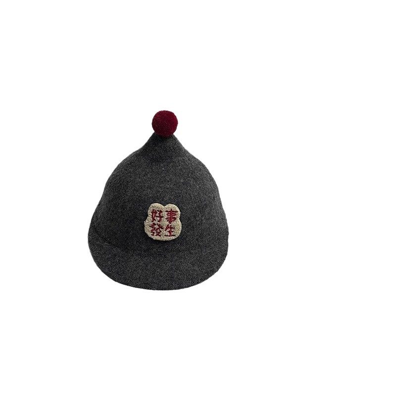 宝宝帽子秋冬季可爱超萌单毛球毛呢礼帽男童女宝宝潮童儿童鸭舌帽,淘宝优惠券,粉丝福利购,淘宝优惠卷