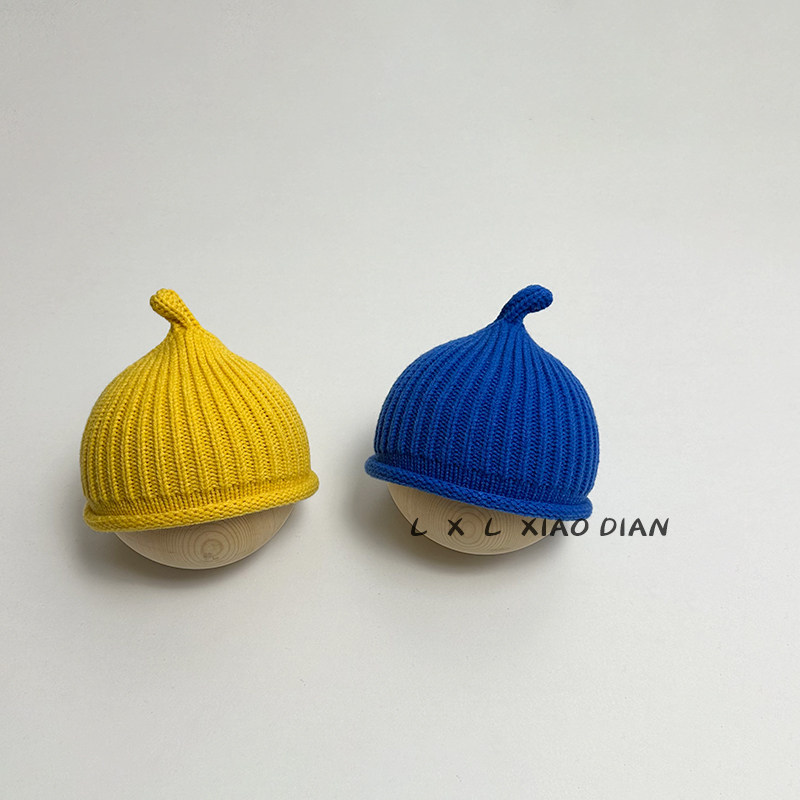 婴儿奶嘴帽春秋纯色针织帽子0-6个月新生儿婴幼儿宝宝套头毛线帽8,淘宝优惠券,粉丝福利购,淘宝优惠卷