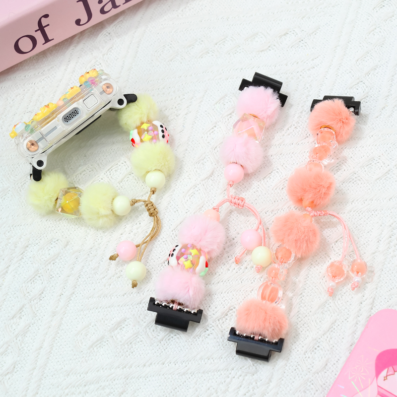 毛绒冬款diy手链适用小天才电话手表表带Z10/Z9/Z7/Z6A/Z6S配件D2 - 图2