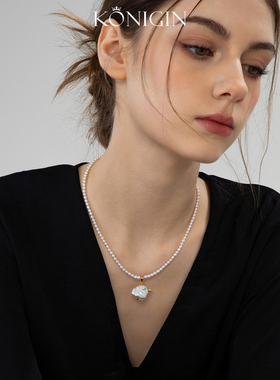 蛇年小旺鸡项链女纯银锁骨链