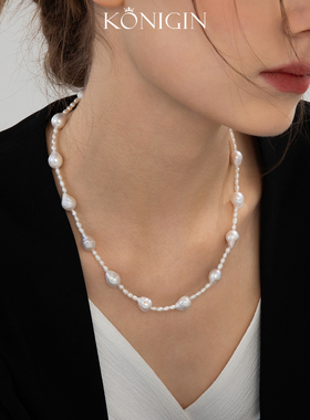 巴洛克珍珠项链女925纯银