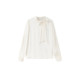 Qiushui Yiren Elegant Temperament Top 2026 Spring New Women's Fashion Commuting Ribbon Bow Chiffon Top