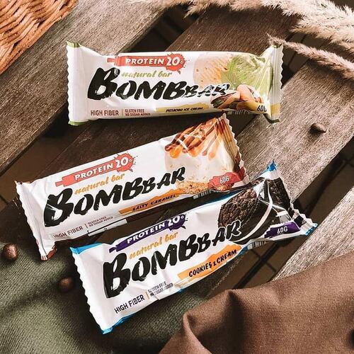 bombbar乳清蛋白棒饱腹代餐能量棒减早餐脂肪零食健身俄罗斯进口 - 图0