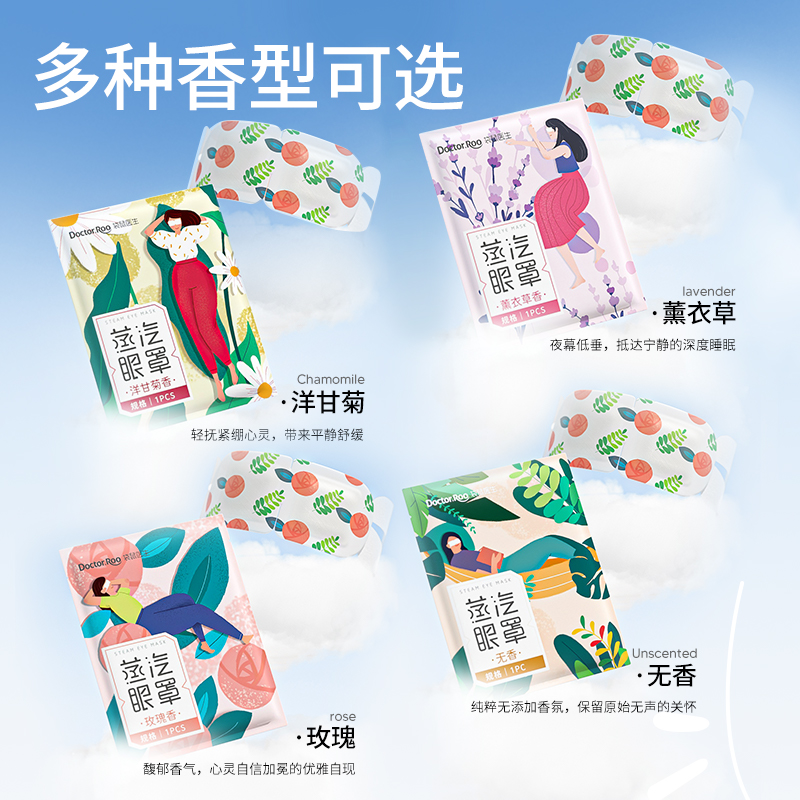 袋鼠医生蒸汽眼罩热敷发热护眼贴睡眠遮光睡觉透气加热遮眼罩蒸手