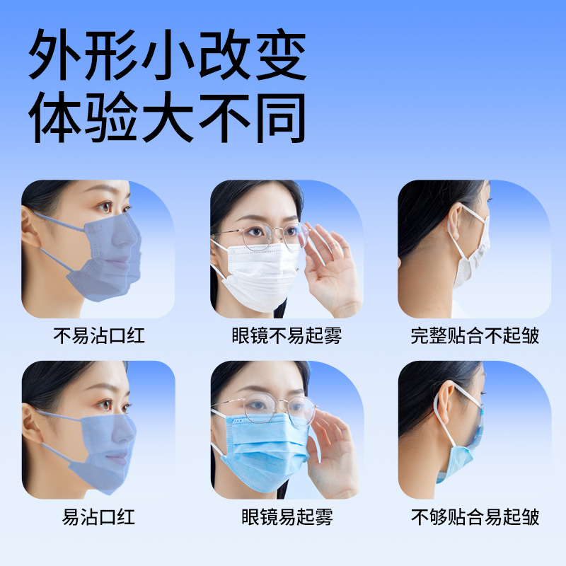 袋鼠医生医用外科口罩立体呼吸仓黑色一次性医疗透气成人白色款