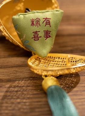 朱炳仁铜黄铜装饰中式车内挂件