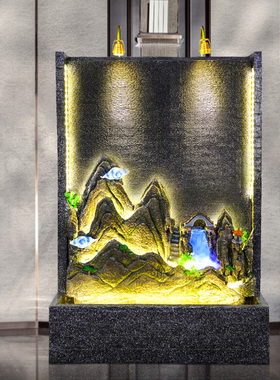 家居客厅会所山水大气风装饰品