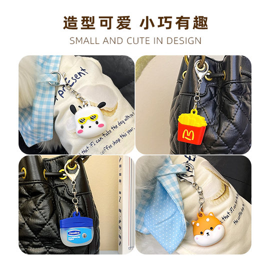 Suitable for Airtag protective cover, airtags protective case, all-inclusive keychain, silicone soft shell, new Apple air tag cover, dog and cat collar pendant, children's cartoon, cute animation anti-lost device cover