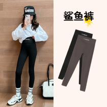 Girl Beats Bottom Pants Autumn Winter Style Add Suede 2023 New Children Winter Shark Pants Women Great Tong Thickened Barbie Pants