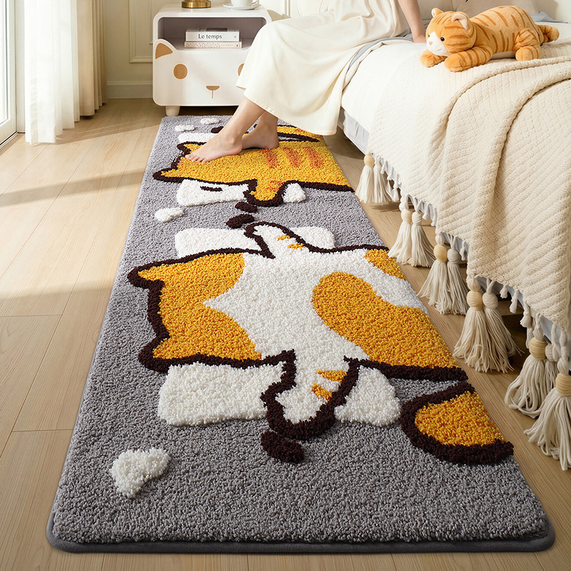 Dajiang Carpet Cartoon Cat Long Plush Floor Mat