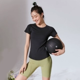 暴走的萝莉 Спортивная футболка с коротким рукавом, дышащая быстросохнущая одежда для йоги для спортзала, короткий рукав, для бега, по фигуре