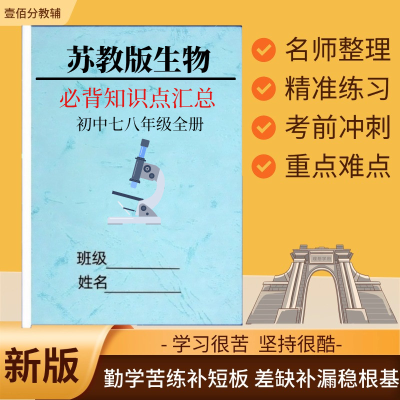 江苏苏教版初中小四门数学物理化学生物地理政治历史知识点汇总归纳七八九年级中考总复习重点考点总结