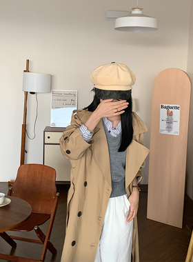 秋冬灯芯绒复古八角帽子女韩国ins拼接设计显脸小报童帽贝雷帽潮