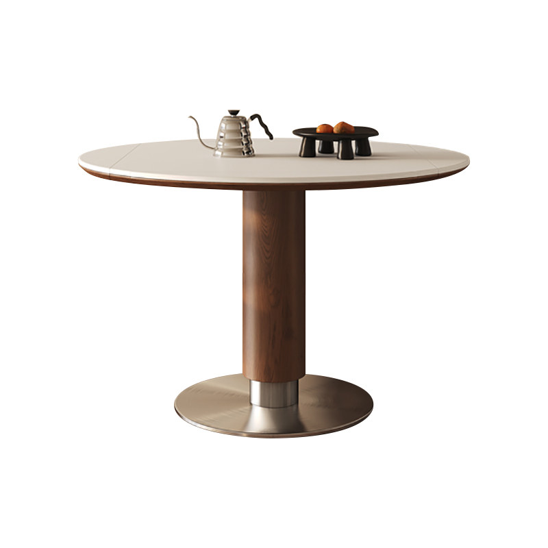 梵创 正方形折叠岩板餐桌中古风方圆两用实木伸缩圆桌包豪斯饭桌,淘宝优惠券,粉丝福利购,淘宝优惠卷