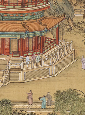 新丰图青绿山水画国画高清微喷
