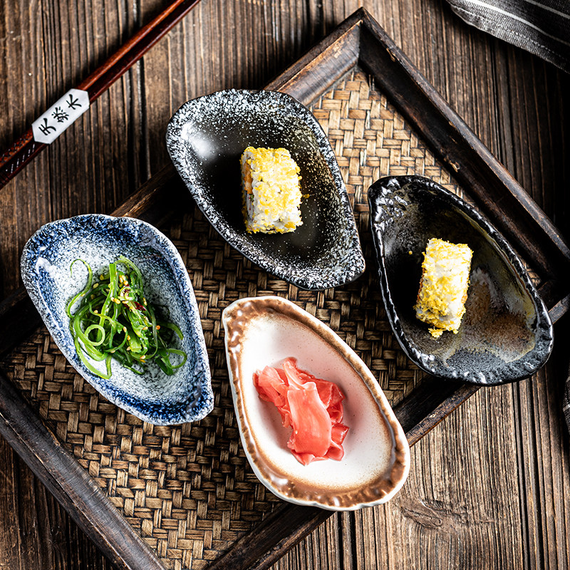 日式调味碟个性料理创意陶瓷釉下彩凉菜盘小菜碟生蚝碟烤肉蘸料碟,淘宝优惠券,粉丝福利购,淘宝优惠卷