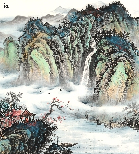 靠山艺术风墙壁装饰图