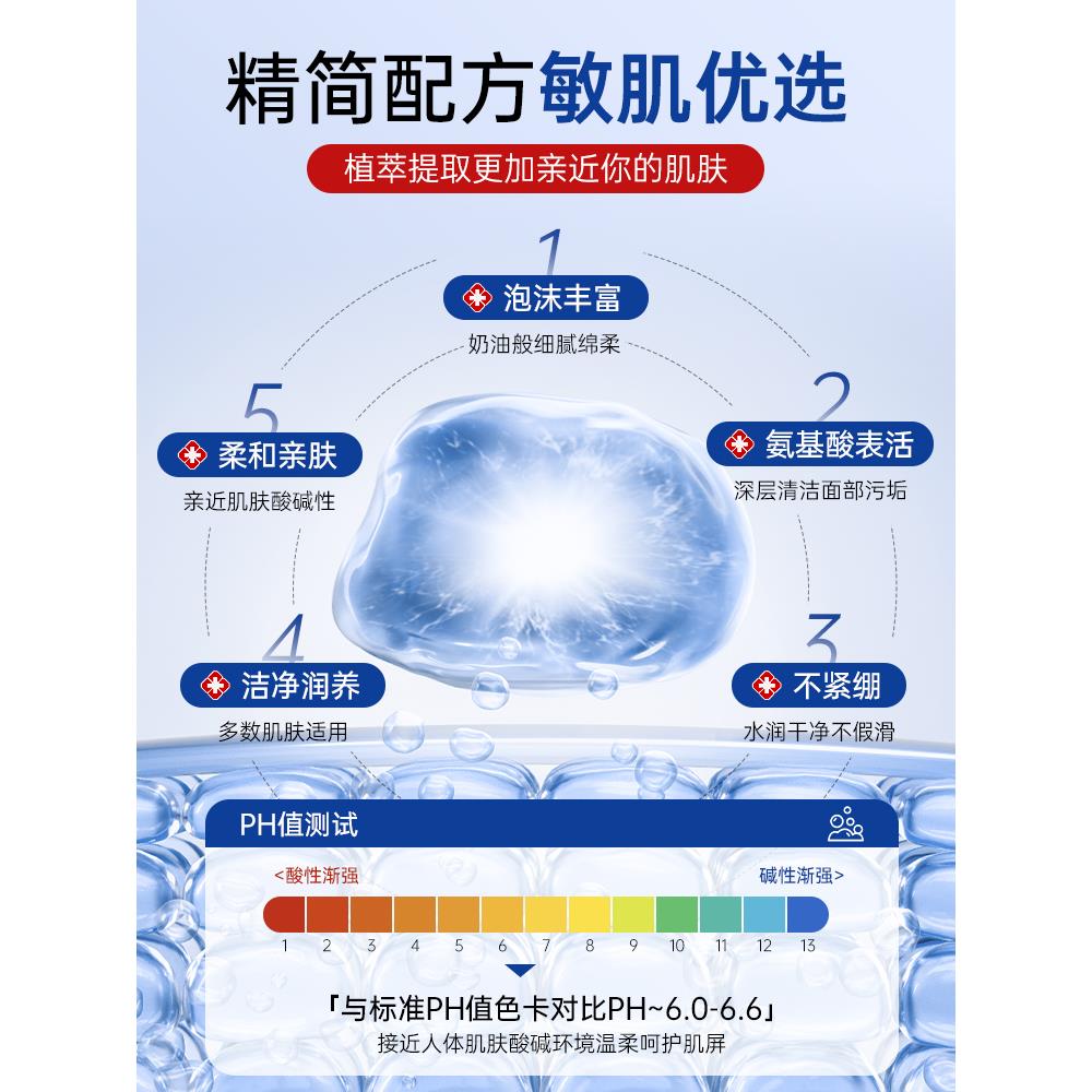 仁和匠心氨基酸祛痘洗面奶深层清洁毛孔除螨虫控油女男专用洁面乳