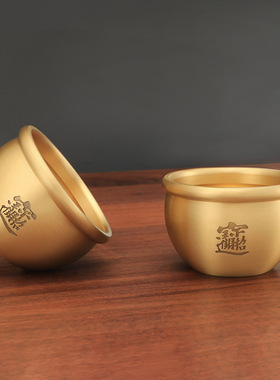 铜缸网红小摆件招财办公室纳福