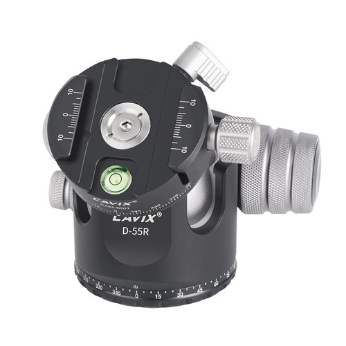 CAVIX凯唯斯D55R双全景55mm球型云台阻尼可调大球体三旋钮低重心 - 图2