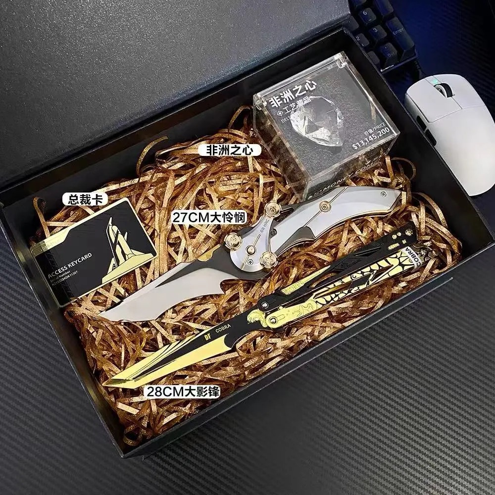 怜悯折叠刀影锋蝴蝶刀钥匙卡金属模型男生礼物礼盒三角洲行动周边 - 图3