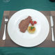 White steak 10-inch platter for hotel commercial western food