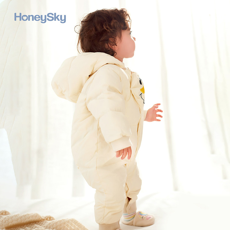 honeysky婴儿连体宝宝冬装羽绒服 honeysky羽绒连体衣