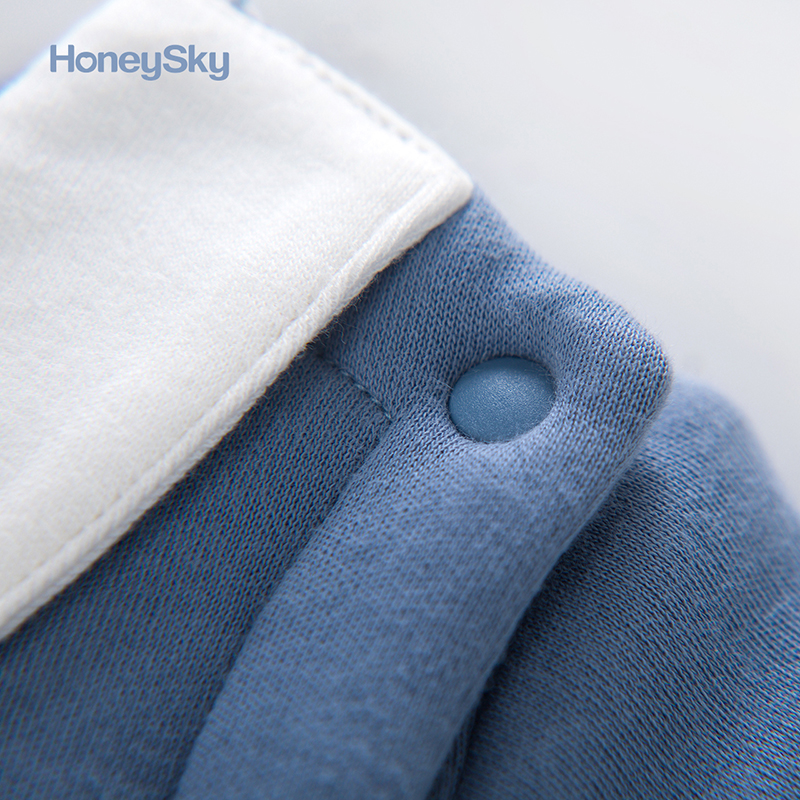 honeysky婴儿衣服秋冬翻领初生哈衣 honeysky连身衣/爬服/哈衣